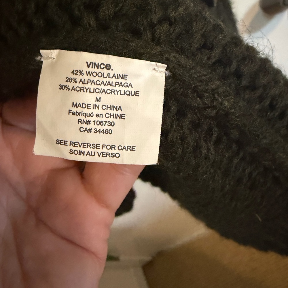 Vince Women's Green Knit Sweater Cardigan - Picture 4 of 6